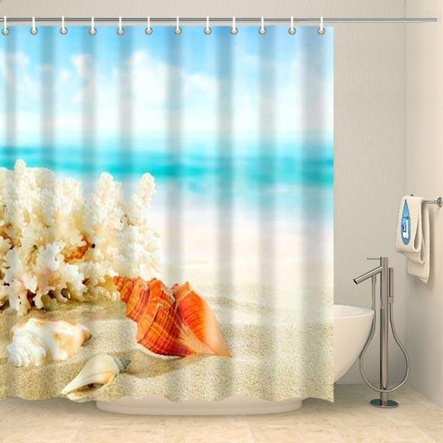 Rideau de douche coraux tropicaux Rideau de douche ou de baignoire Coco-Rideaux 